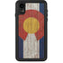 Colorado Flag Dark Wood iPhone Cases